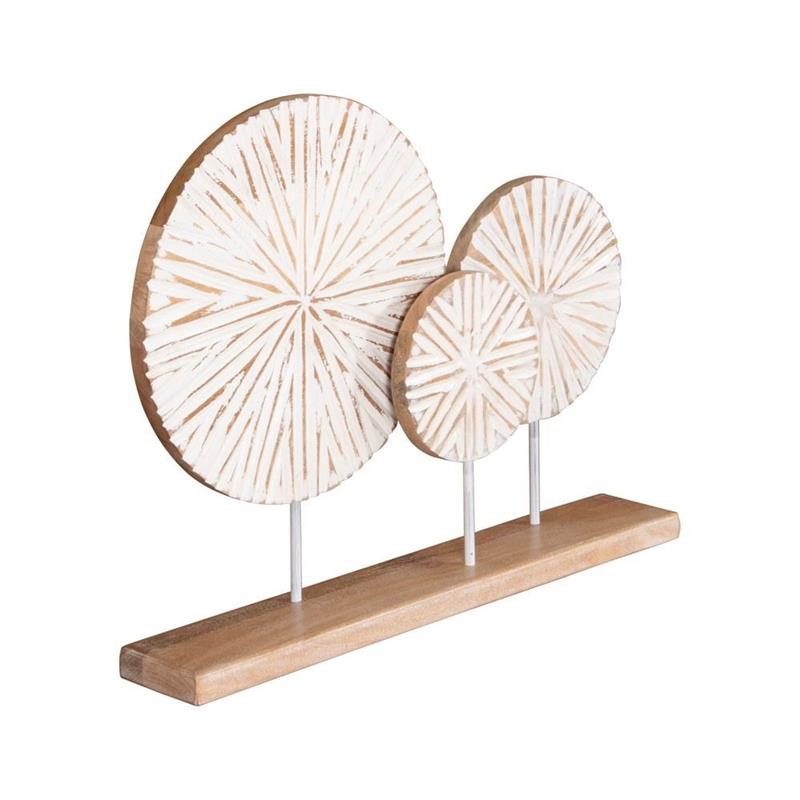 OGGETTO DECORATIVO IN LEGNO DI MANGO DECO STAND 53X8,5X40