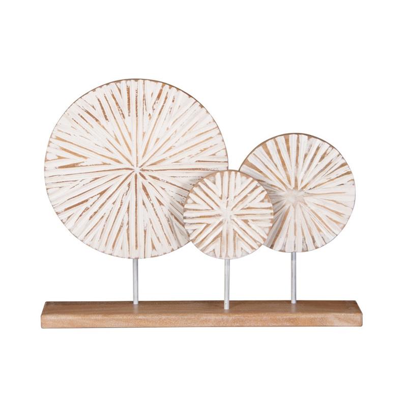 OGGETTO DECORATIVO IN LEGNO DI MANGO DECO STAND 53X8,5X40
