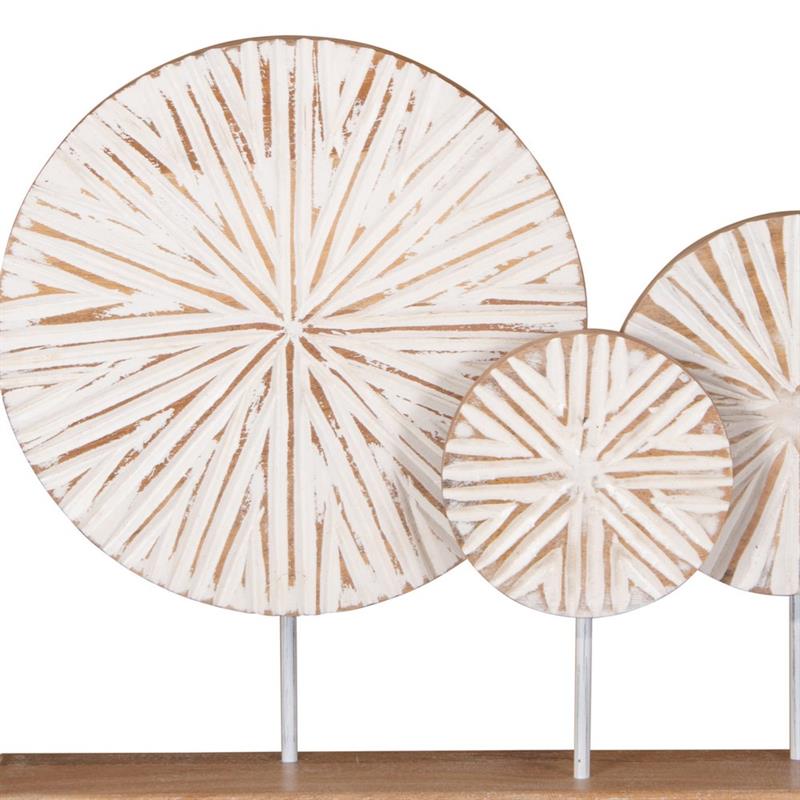 OGGETTO DECORATIVO IN LEGNO DI MANGO DECO STAND 53X8,5X40