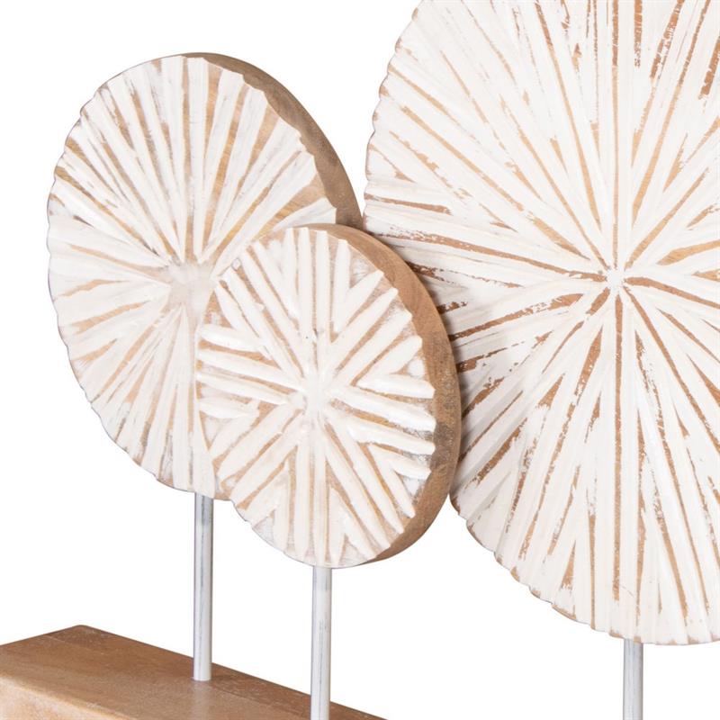 OGGETTO DECORATIVO IN LEGNO DI MANGO DECO STAND 53X8,5X40