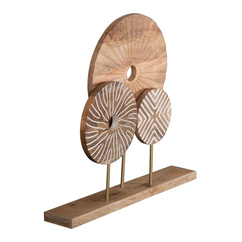 OGGETTO DECORATIVO IN LEGNO DI MANGO DECO STAND 53X8,5X40