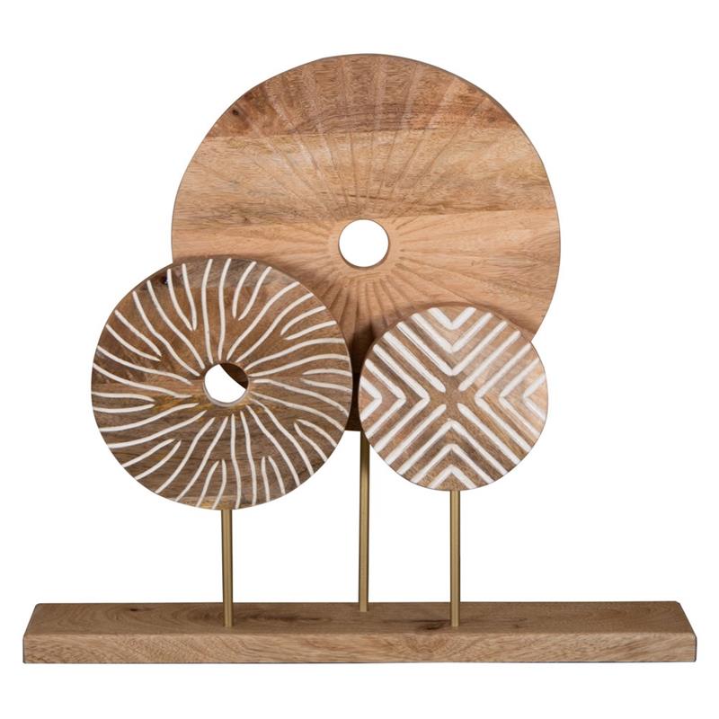 OGGETTO DECORATIVO IN LEGNO DI MANGO DECO STAND 53X8,5X40