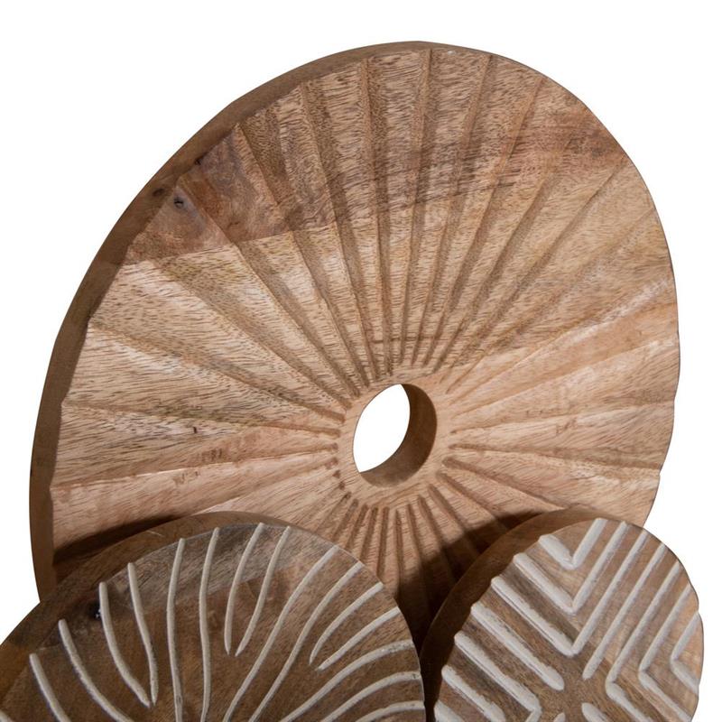 OGGETTO DECORATIVO IN LEGNO DI MANGO DECO STAND 53X8,5X40