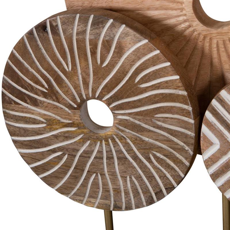 OGGETTO DECORATIVO IN LEGNO DI MANGO DECO STAND 53X8,5X40