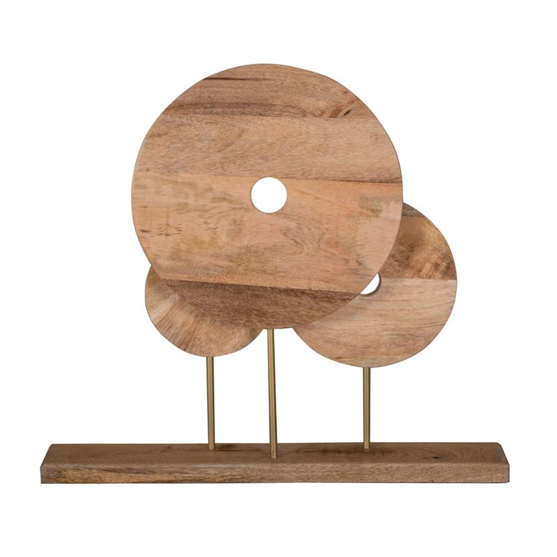 OGGETTO DECORATIVO IN LEGNO DI MANGO DECO STAND 53X8,5X40