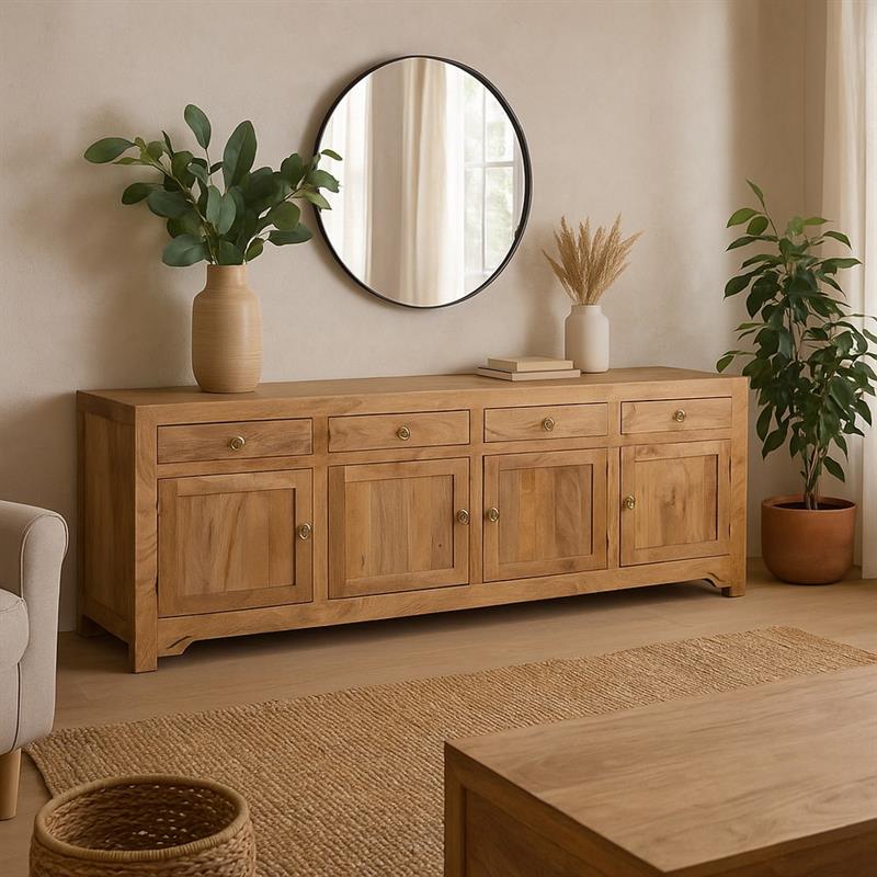 SIDE MADIA MANGO NATURALE 180X40X60CM