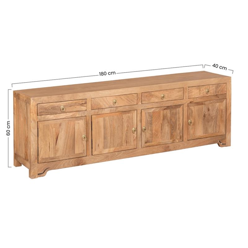 SIDE MADIA MANGO NATURALE 180X40X60CM