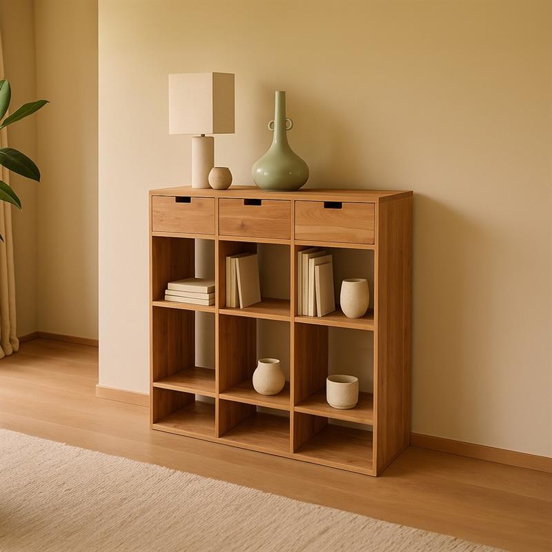 LUNA CONSOLLE ACACIA 3/C SUPERIORI 110X40X120CM