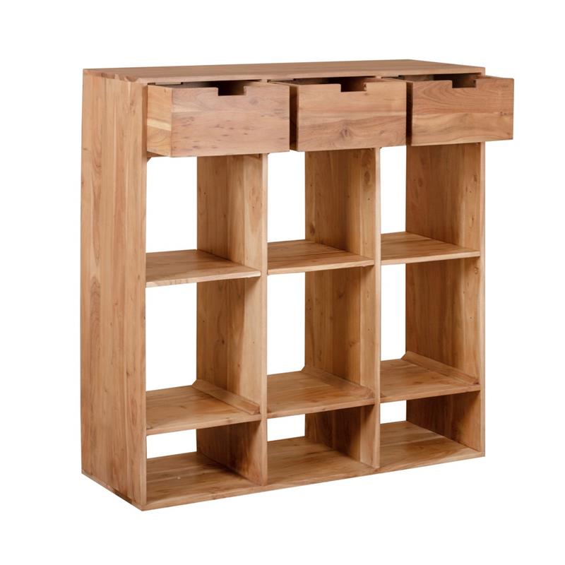 LUNA CONSOLLE ACACIA 3/C SUPERIORI 110X40X120CM