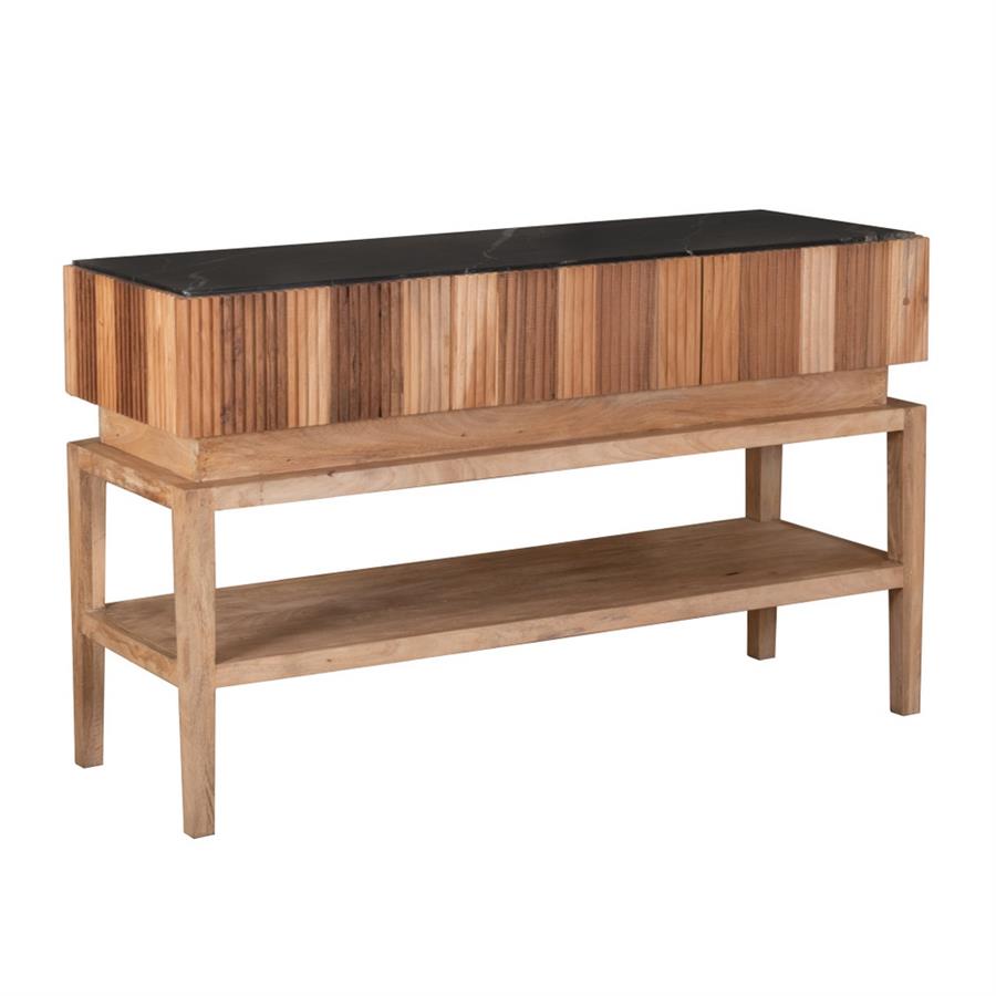 RIGA CONSOLLE MARMO NERO MANGO 150X50X90CM