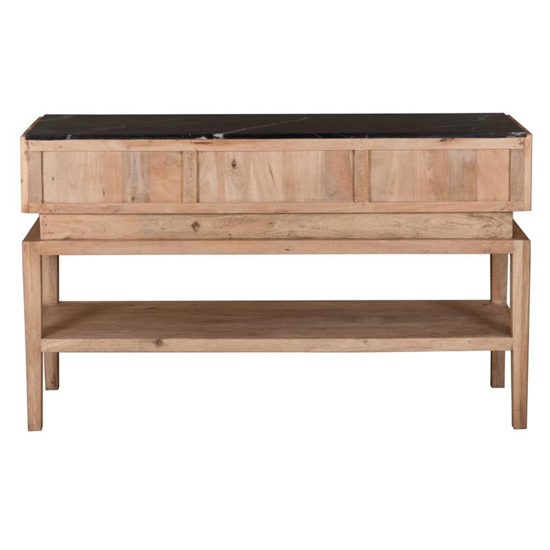 RIGA CONSOLLE MARMO NERO MANGO 150X50X90CM