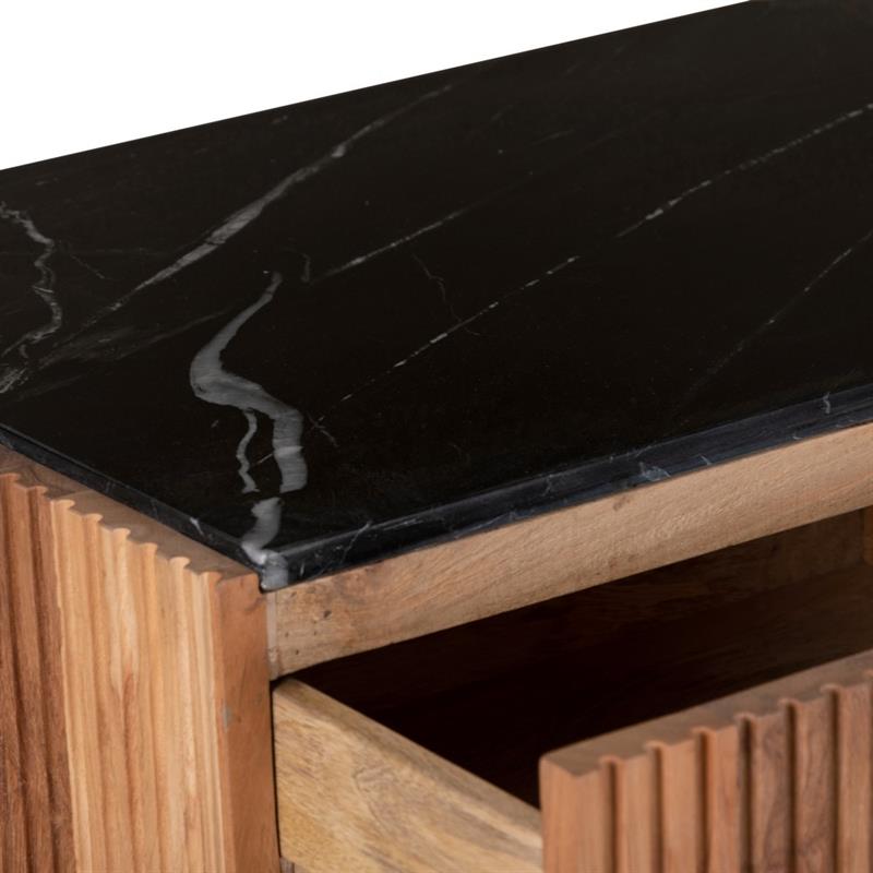 RIGA CONSOLLE MARMO NERO MANGO 150X50X90CM