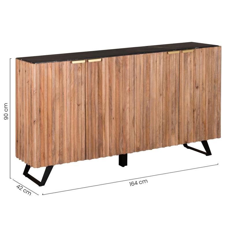 RIGA MADIA MARMO NERO MANGO 164X42X90CM