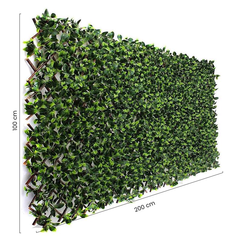 SIEPE ARTIFICIALE TRALICCIO DI SALICE 100X200 CM