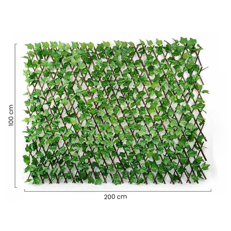 SIEPE ARTIFICIALE FOGLIE DI EDERA 100X200 CM