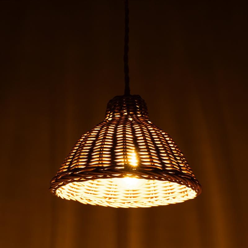PARALUME A CUPOLA RATTAN NATURALE D. 26
