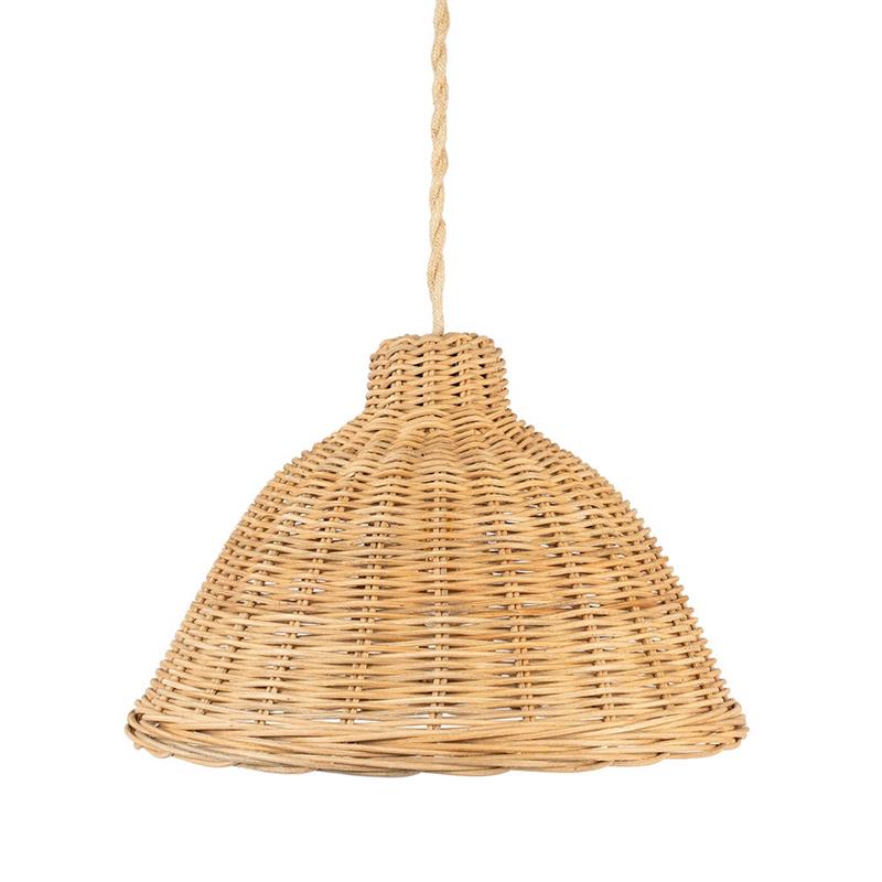 PARALUME A CUPOLA RATTAN NATURALE D. 36