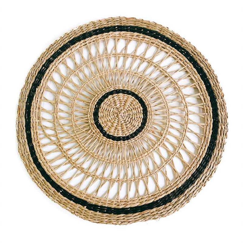 SET PLACEMAT  CIRCOLARI IN SEAGRASS NATURALE D. 38