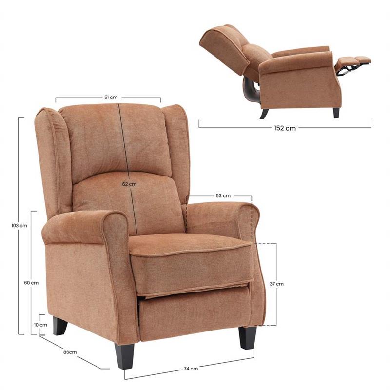LUX POLTRONA PUSH BACK RUGGINE