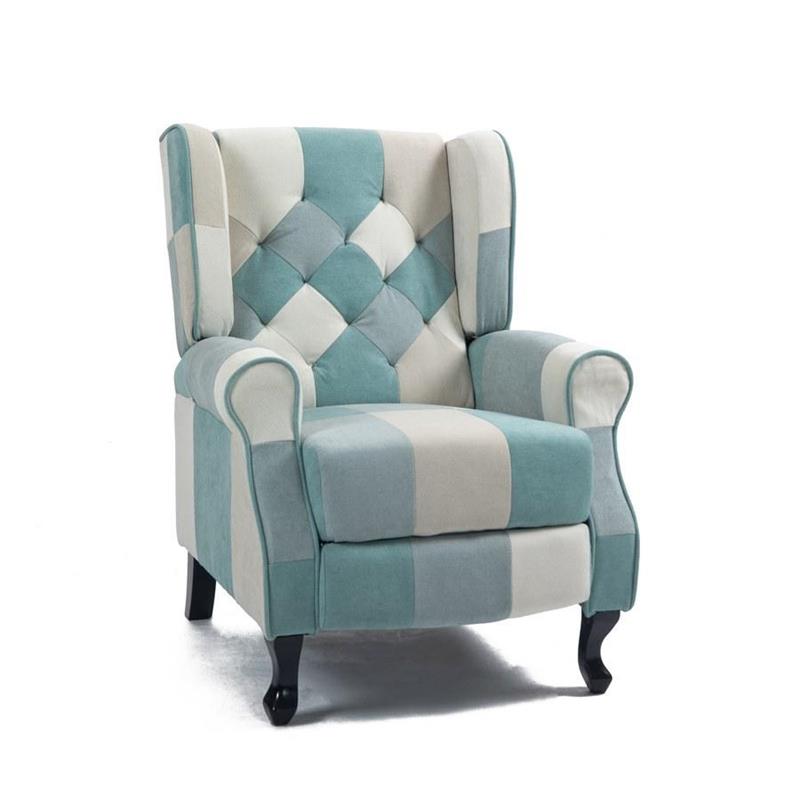 MADAME POLTRONA PUSH BACK PATCH AZZURRO