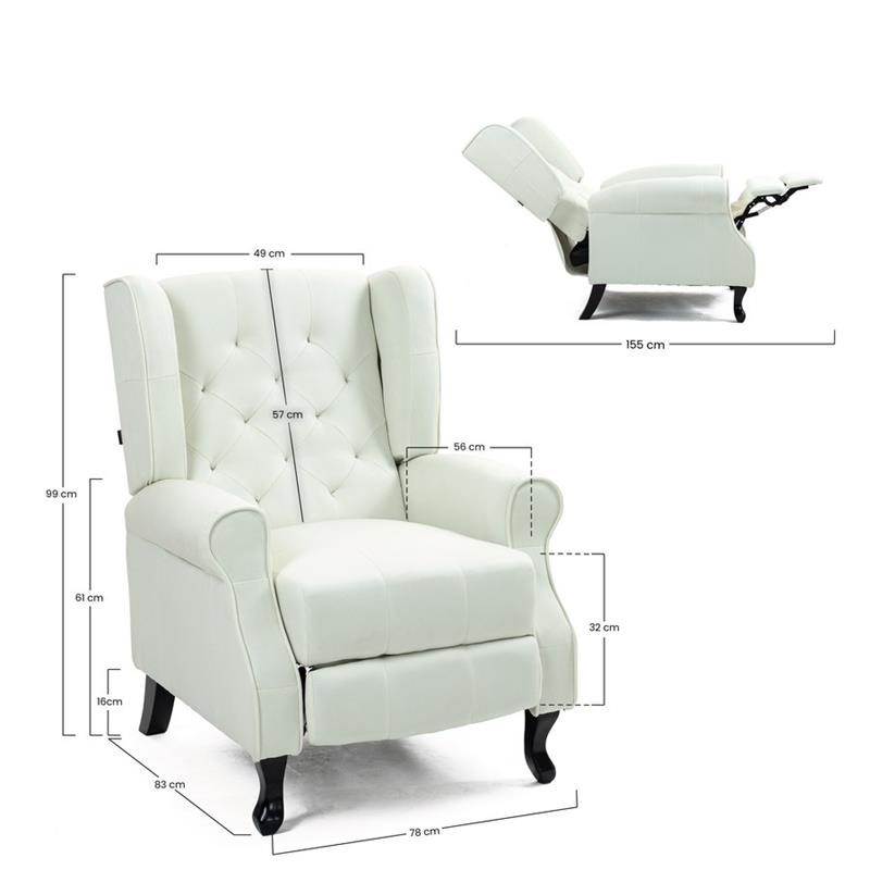 MADAME POLTRONA PUSH BACK BIANCO