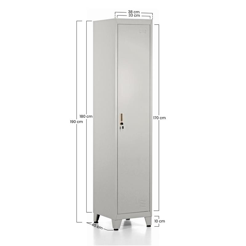 YUMI ARMADIO 1/A 38X45X190 CM GRIGIO