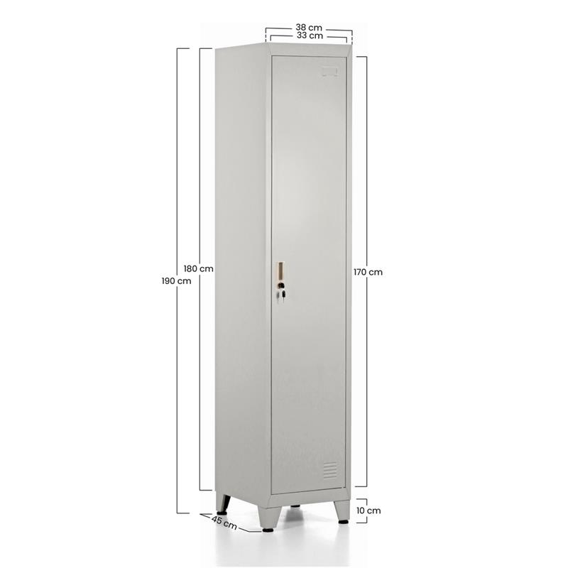 YUMI ARMADIO 1/A 38X45X190 CM GRIGIO