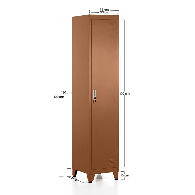 YUMI ARMADIO 1/A 38X45X190 CM MATTONE