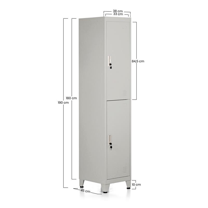 YUMI ARMADIO 2/A 38X45X190 CM GRIGIO