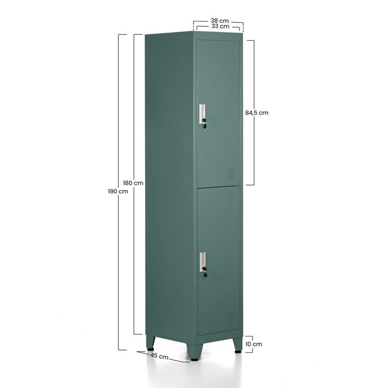 YUMI ARMADIO 2/A 38X45X190 CM VERDONE