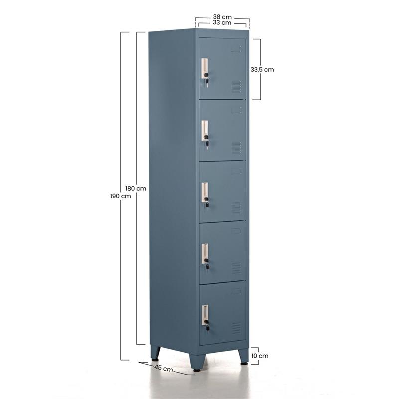 YUMI ARMADIO 5/A 38X45X190 CM CERULEO