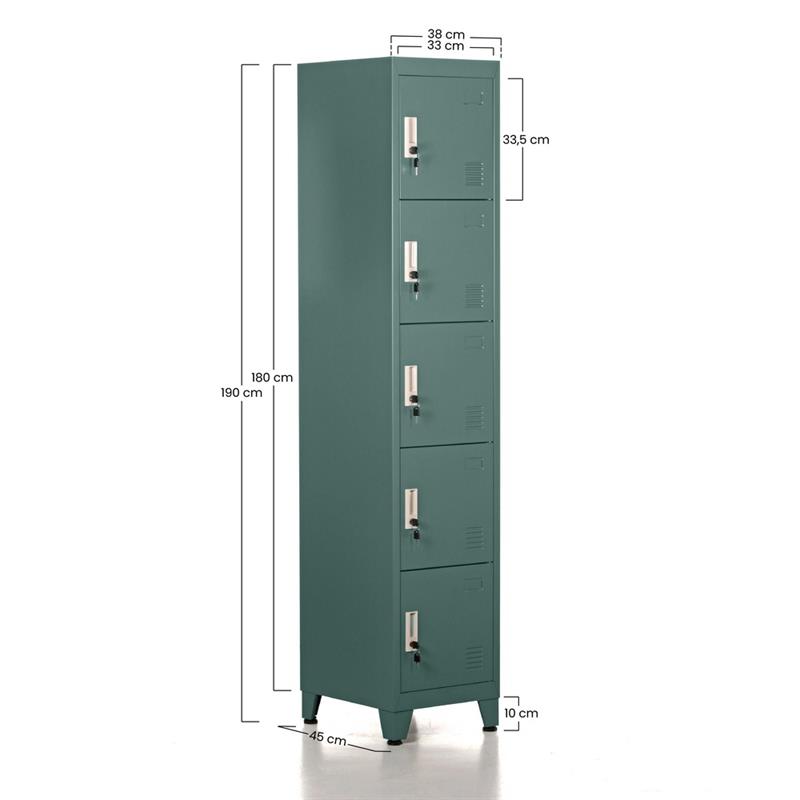 YUMI ARMADIO 5/A 38X45X190 CM VERDONE