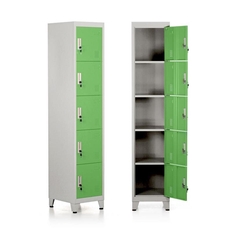 YUMI ARMADIO 5/A 38X45X190 CM GRIGIO/VERDE