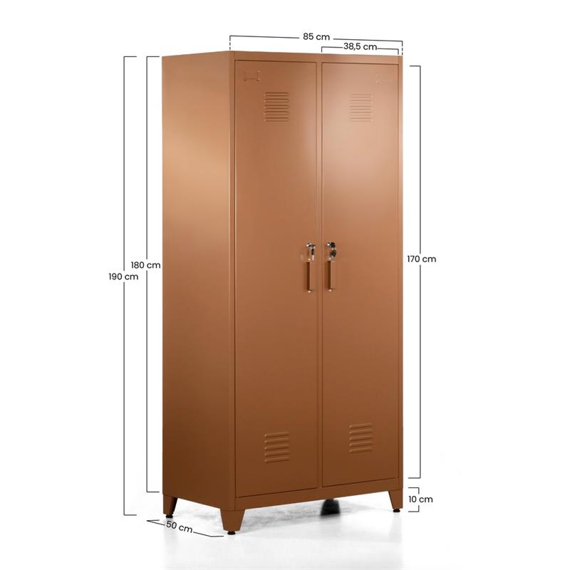 YUMI ARMADIO SPORCO PULITO 85X50X190 CM MATTONE