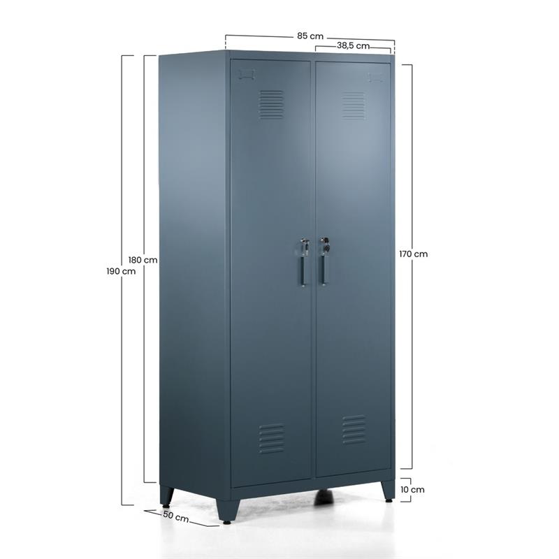 YUMI ARMADIO SPORCO PULITO 85X50X190 CM CERULEO