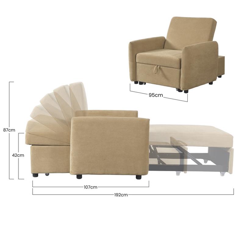 OULIDA POLTRONA LETTO TAUPE #04