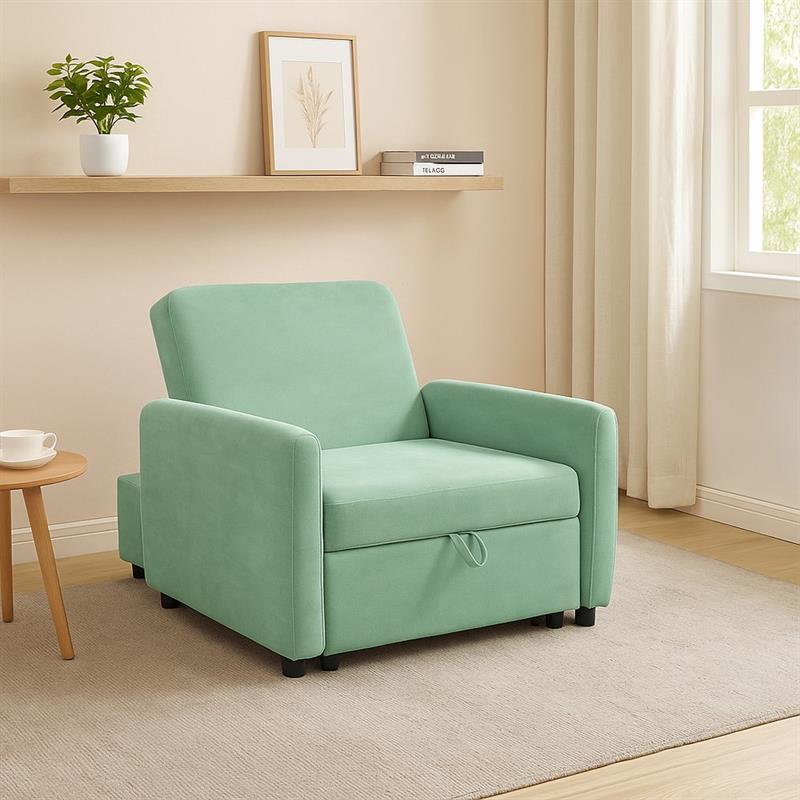 OULIDA POLTRONA LETTO VERDE ACQUA #16