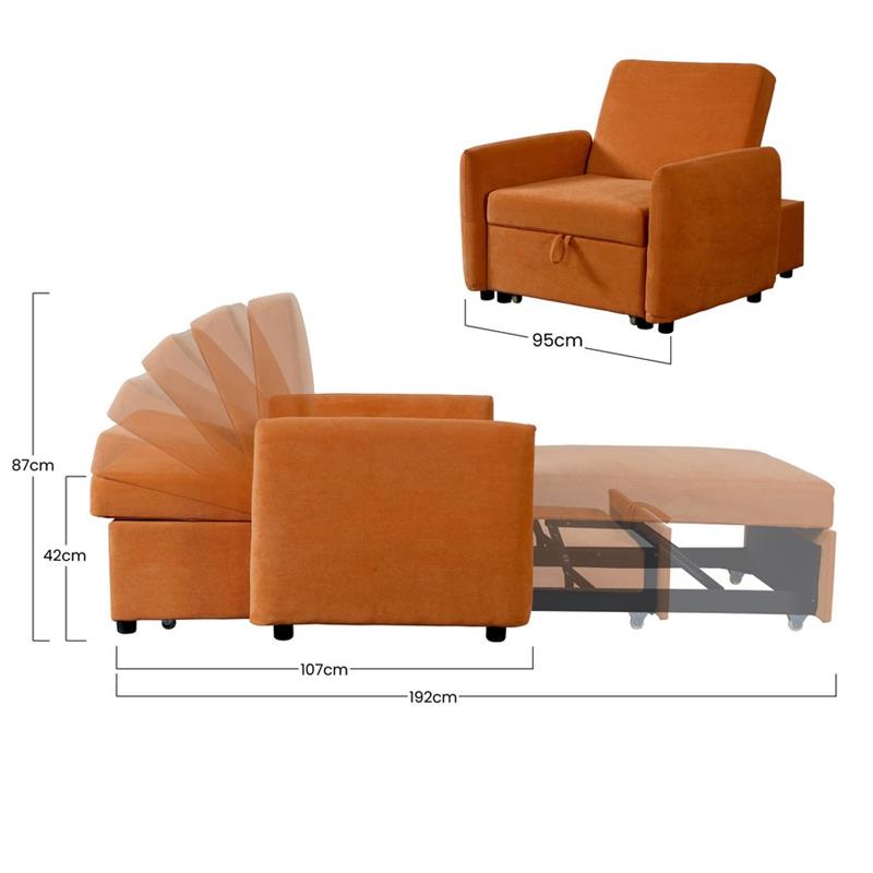OULIDA POLTRONA LETTO ARANCIO #12