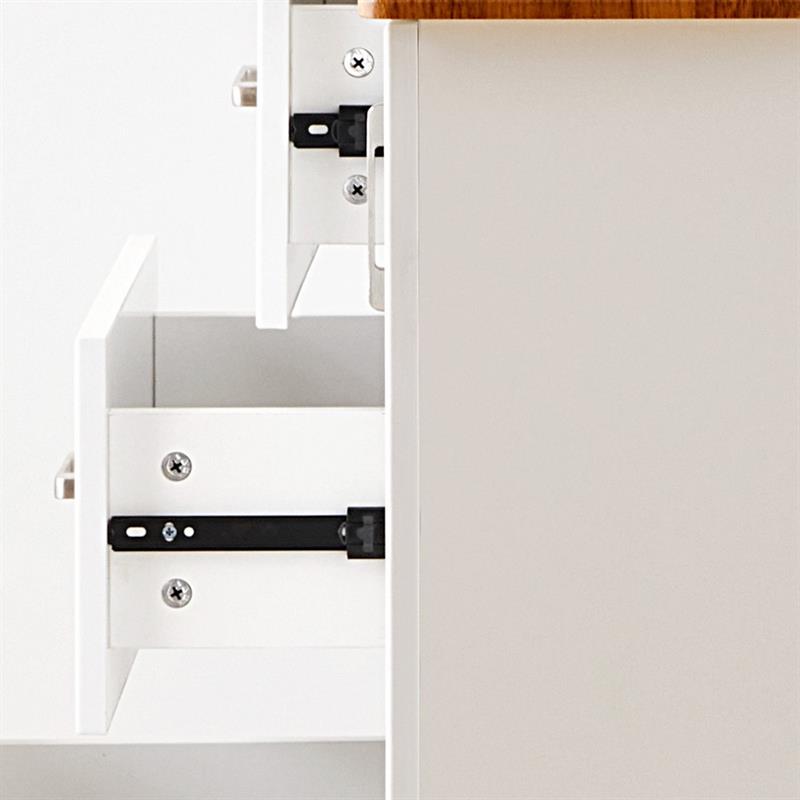 GINEVRA CREDENZA BIANCA TOP NOCE 120X40X82,5 CM