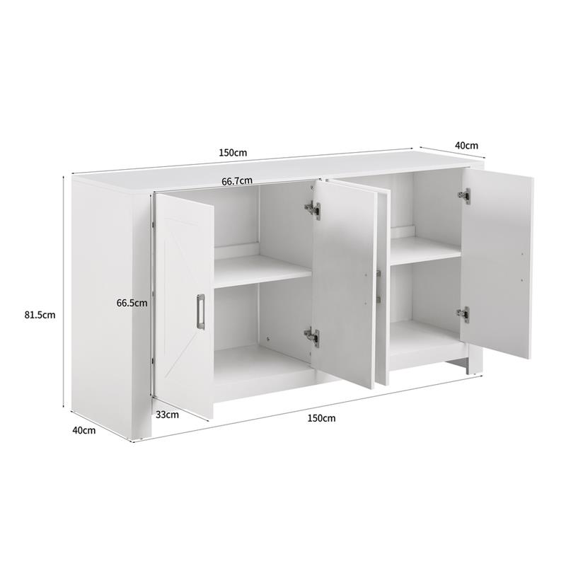 ARIZONA CREDENZA BIANCA 150X40X80 CM