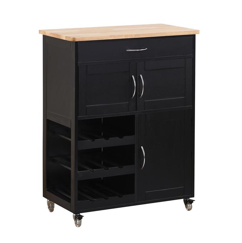 FEBE MOBILETTO CUCINA NERO 67X36X87 CM