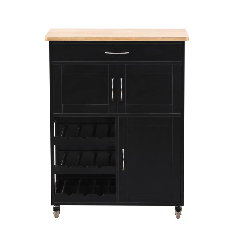 FEBE MOBILETTO CUCINA NERO 67X36X87 CM