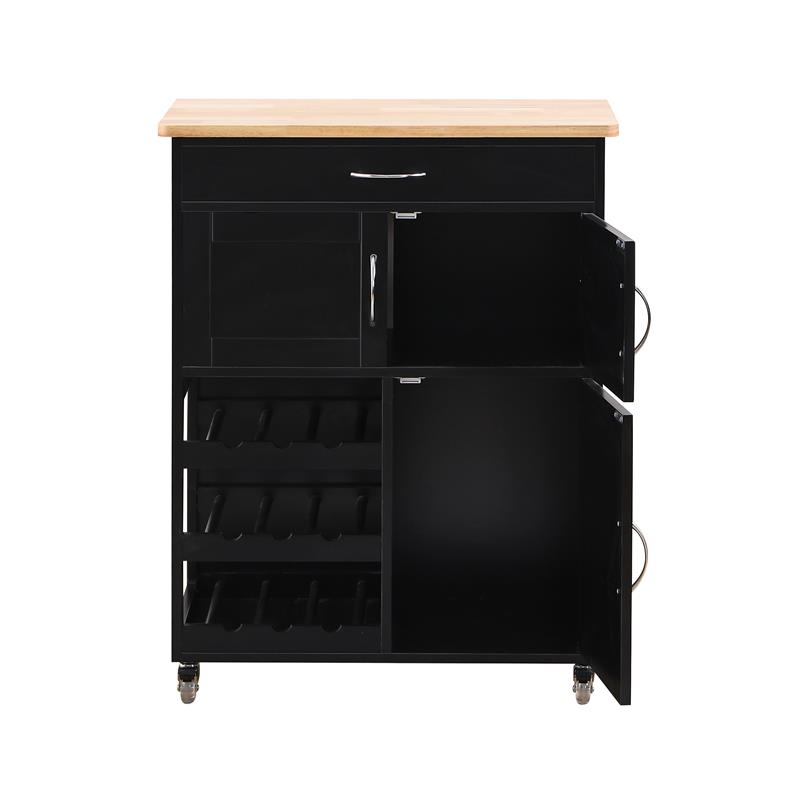 FEBE MOBILETTO CUCINA NERO 67X36X87 CM