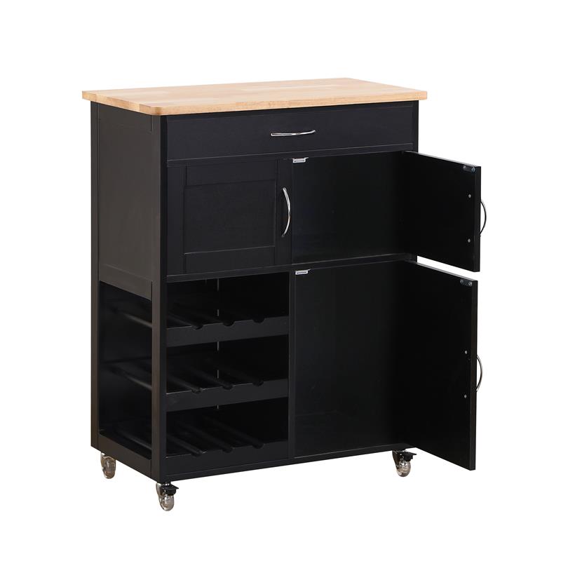 FEBE MOBILETTO CUCINA NERO 67X36X87 CM