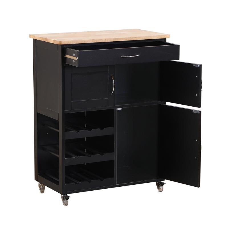 FEBE MOBILETTO CUCINA NERO 67X36X87 CM