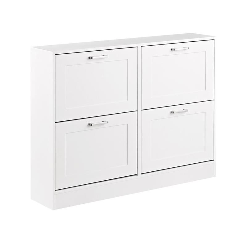 GINEVRA SCARPIERA 4 ANTE ORIZ. BIANCA 105X24X82 CM