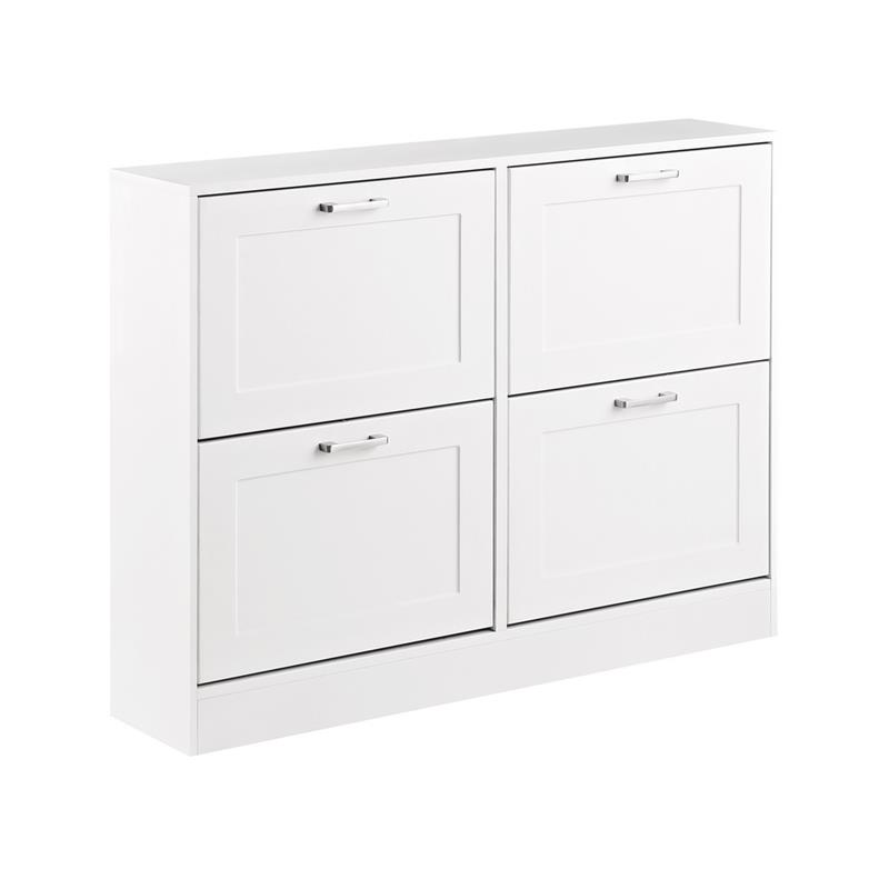 GINEVRA SCARPIERA 4 ANTE ORIZ. BIANCA 105X24X82 CM