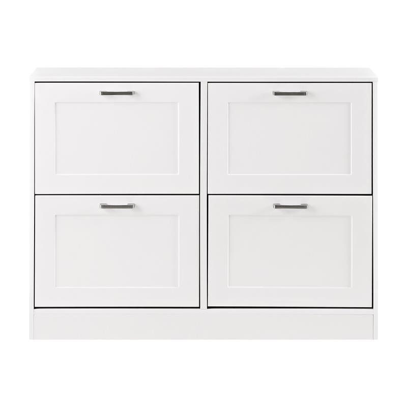 GINEVRA SCARPIERA 4 ANTE ORIZ. BIANCA 105X24X82 CM