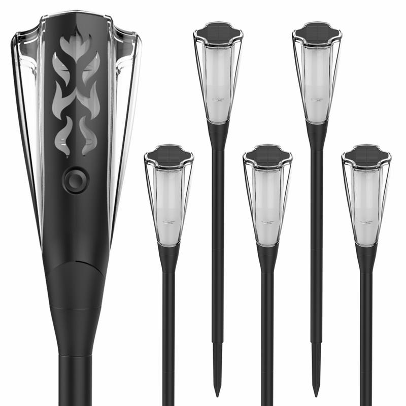 FARETTI SOLARI EFFETTO FIAMMA DA GIARDINO 4PZ