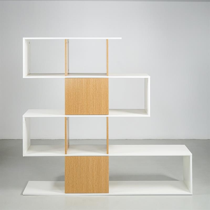 ZAGAN LIBRERIA BIANCA/ROVERE 145X30X145 CM